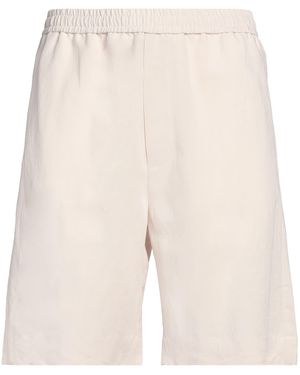 Liu Jo Ivory Shorts & Bermuda Shorts Viscose, Linen - Natural