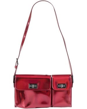 BY FAR Shoulder Bag Polyurethane, Polyester - Red