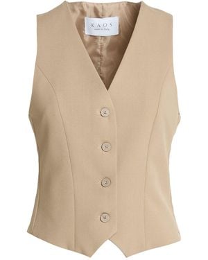 Kaos Tailored Vest Polyester, Viscose, Elastane - Natural