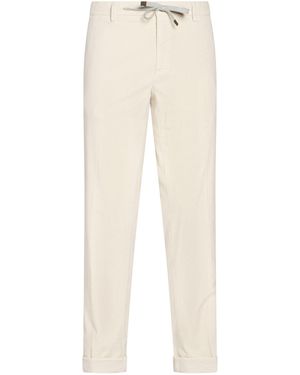 Mason's Ivory Trousers Cotton, Elastane - Natural