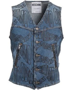 Moschino Tailored Vest Cotton, Elastane - Blue