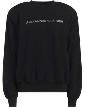 Alexandre Vauthier Sweatshirt Cotton, Elastane, Glass - Black