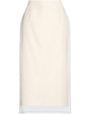 MEIMEIJ Midi Skirt Polyester, Viscose, Elastane - White