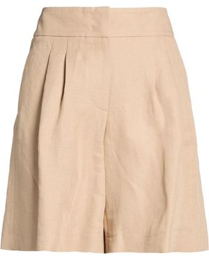 Peserico Easy Sand Shorts & Bermuda Shorts Linen, Rayon - Natural