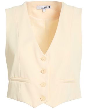 Please Tailored Vest Polyester, Elastane - Natural