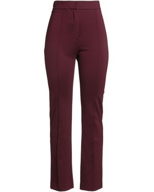 Haveone Burgundy Pants Viscose, Polyamide, Elastane - Red