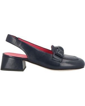 Pas De Rouge Midnight Pumps Leather - Blue