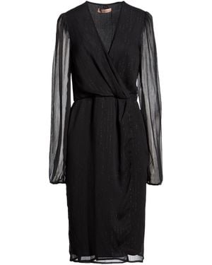 Twinset Midi Dress Polyester, Metallic Polyester - Black