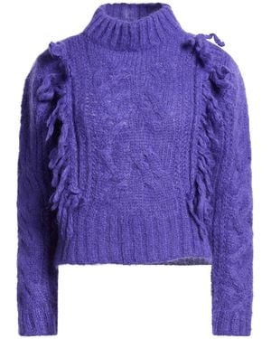 Rebel Queen Rollkragenpullover - Blau
