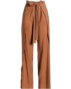 Liu Jo Tan Trousers Viscose, Polyester - Brown