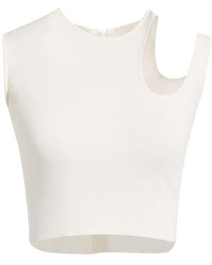 Mugler Ivory Top Viscose, Polyamide - White