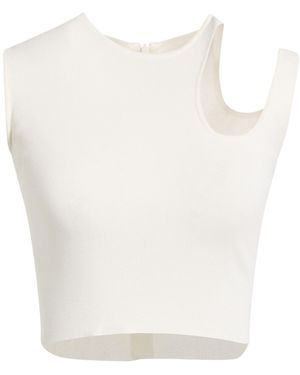 Mugler Ivory Top Viscose, Polyamide - White