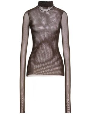 RUE DU BAC T-Shirt Polyamide, Elastane - Brown