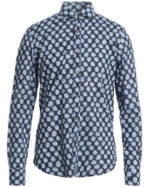 Ghirardelli Midnight Shirt Linen, Cotton - Blue