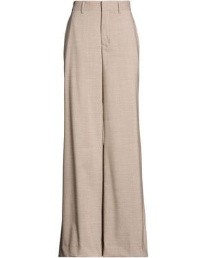 P.A.R.O.S.H. P.A.R.O..H. Taupe Trousers Virgin Wool, Elastane - Natural