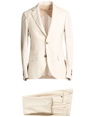 Lardini Sand Suit Wool - Natural