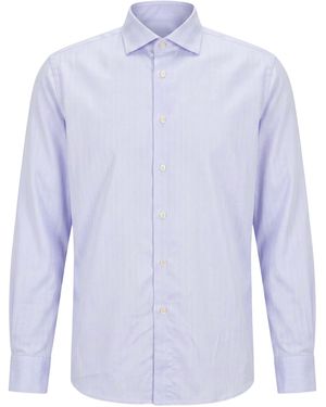 Canali Lilac Shirt Cotton - Blue