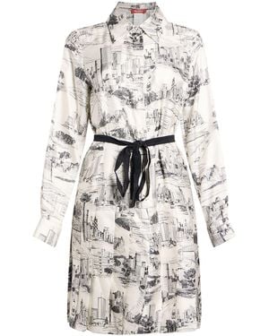 Max Mara Mini Dress Silk - White