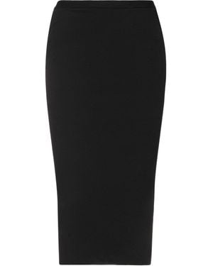Rick Owens Midi Skirt Cotton, Viscose, Elastane, Polyamide - Black