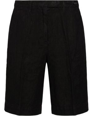 Massimo Alba Shorts & Bermuda Shorts Linen - Black