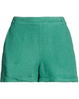 120% Lino Shorts & Bermuda Shorts - Green