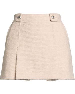 Tom Ford Mini Skirt Virgin Wool, Polyamide, Silk, Cashmere, Elastane - Natural