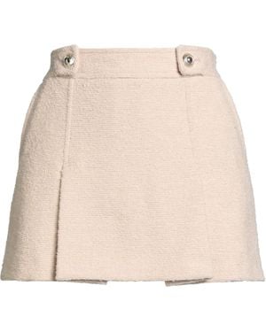 Tom Ford Mini Skirt Virgin Wool, Polyamide, Silk, Cashmere, Elastane - Natural