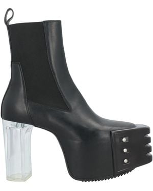 Rick Owens Ankle Boots Leather - Black