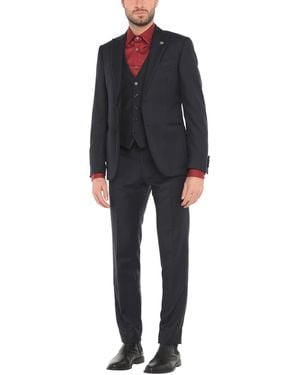 Lardini Midnight Suit Wool, Mohair Wool, Silk - Black