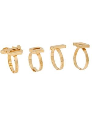 Palm Angels Ring Brass - Metallic