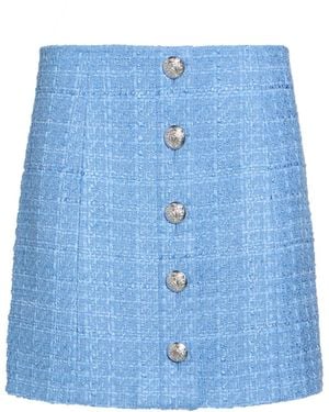Veronica Beard Light Mini Skirt Cotton, Acrylic, Polyester - Blue