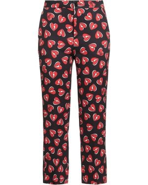 パンツ Moschino SS24 PANTS WITH HEART APPLICATION (03280433_8555) Moschino Marie Antoinette print pants in red - Red