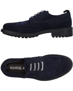 Manuel Ritz Midnight Lace-Up Shoes Leather - Blue