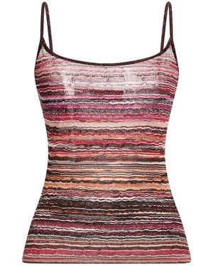 Missoni Top Viscose, Metal Fibre, Polyamide, Elastane - Red