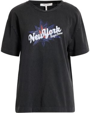 Rag & Bone Charcoal T-Shirt Cotton - Black