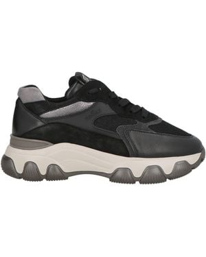 Hogan Sneakers Leather, Textile Fibers - Black