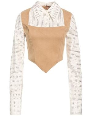 GIUSEPPE DI MORABITO Sand Top Polyester, Elastane - White