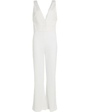 Ermanno Scervino Jumpsuit Polyester, Elastane, Cotton, Polyamide - White
