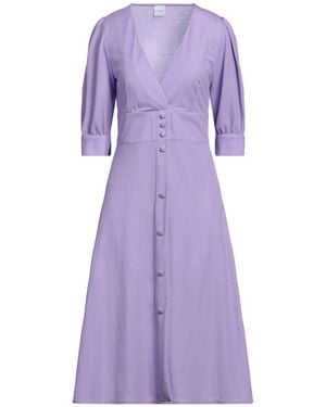 ELEONORA STASI Midi Dress Viscose, Polyester, Polyamide - Purple