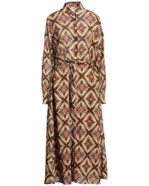 Massimo Alba Maxi Dress Cotton - Natural