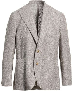 L.B.M. 1911 Taupe Blazer Linen, Nylon - Grey
