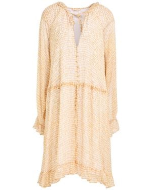 Max & Moi Sand Midi Dress Silk - Natural