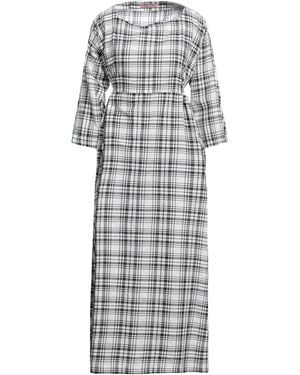 Rose' A Pois Midi Dress - Gray