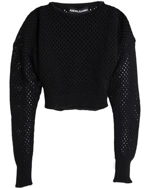 ANDREADAMO Jumper Recycled Cotton, Recycled Polyester - Black