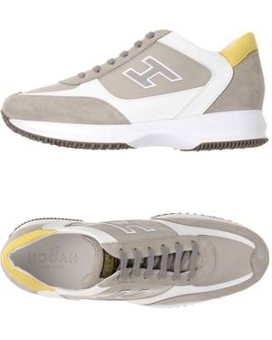 Hogan Sneakers Soft Leather, Textile Fibers - White