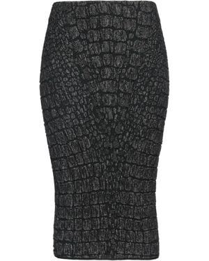Alaïa Midi Skirt Cotton, Viscose, Wool, Polyamide, Polyester - Black