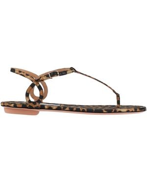 Aquazzura Thong Sandal Textile Fibers - Natural