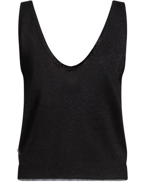 Jijil Top Viscose, Metallic Fiber - Black