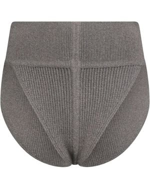Rick Owens Shorts & Bermuda Shorts Baby Alpaca Wool, Polyamide, Wool, Elastane - Gray