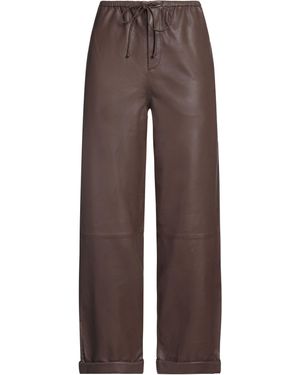 By Malene Birger Trousers Lambskin - Brown